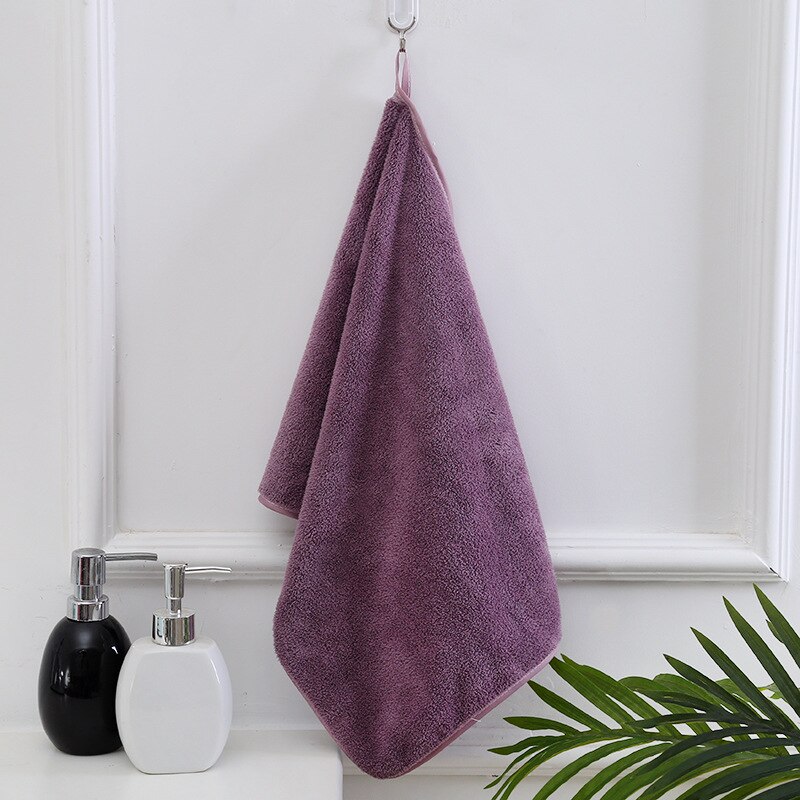 Microfibra seca rápida coraline toalha rosto afiação toalha absorvente mais grosso limpar cozinha de mesa para crianças adultos: dark purple