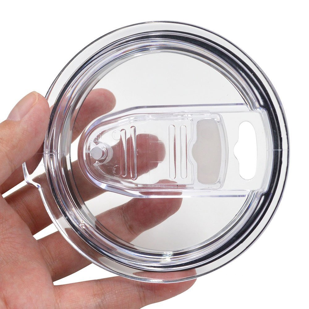 2pcs Clear Plastic Spill Proof Splash Resistant Replacement Tumbler Lids Covers for Yeti 30oz Cups