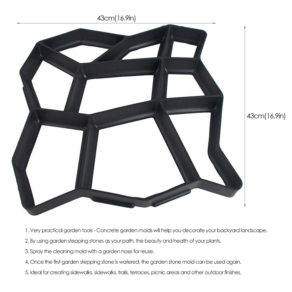 Reusable Home Garden Soil Path Pavement Mold Concrete Pavement Mold DIY Paving Mold Cement Stone Pathway Floor Paving Mold