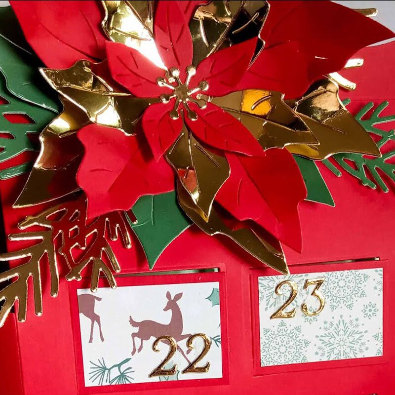 Delikat julestjerne + blade metalskærende matrikler julestjerne + blade udskæringer til kortfremstilling diy 2019 nye håndværkskort