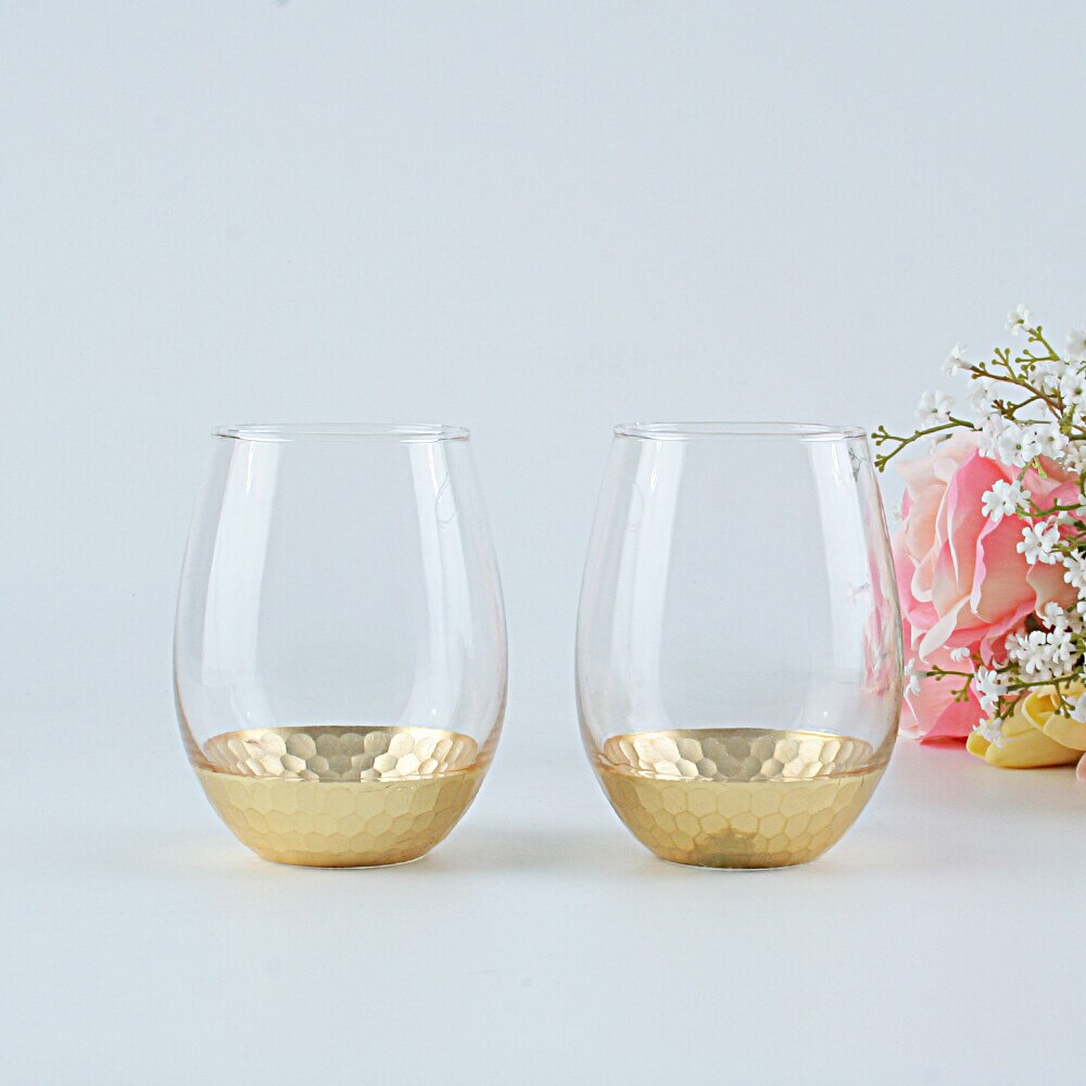 Verre à vin en or verre incassable verres à Cocktail tasses transparentes jus de fruits bière tasse d'eau Souvenirs pour les invités de mariage: 1pc box-sliver