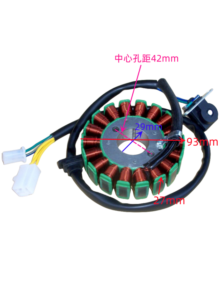 Piezas de motocicleta 152QMI 157QMJ GY6-125 150cc, motor eléctrico de inyección de combustible, motor de bobina trifásico, estator de 12 y 18 polos