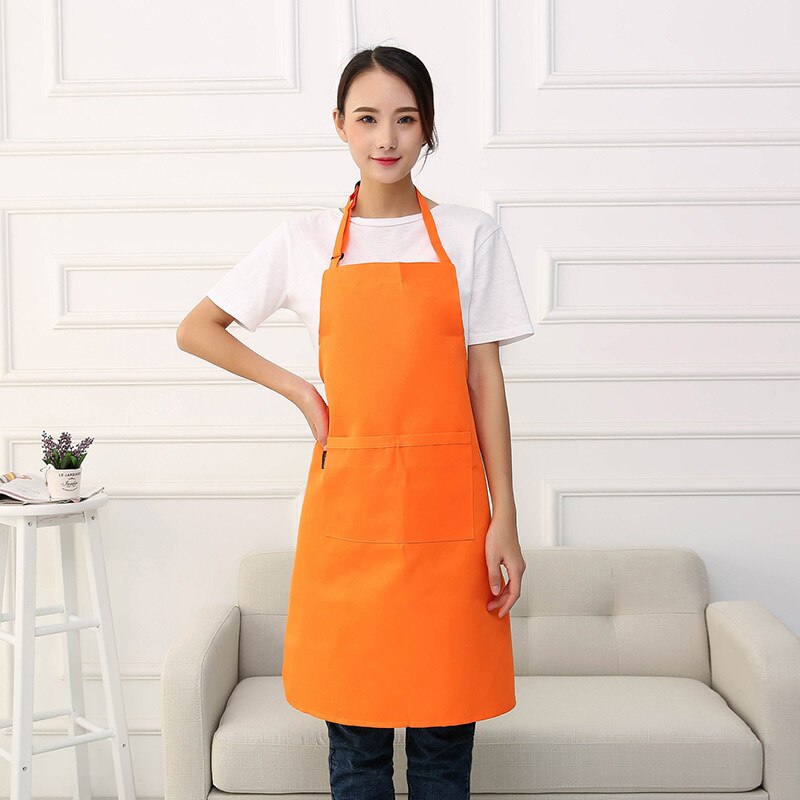 Hanging Neck Adjustable Apron Men Women Canteen Restaurant Home Kitchen Cooking Uniform TT@88