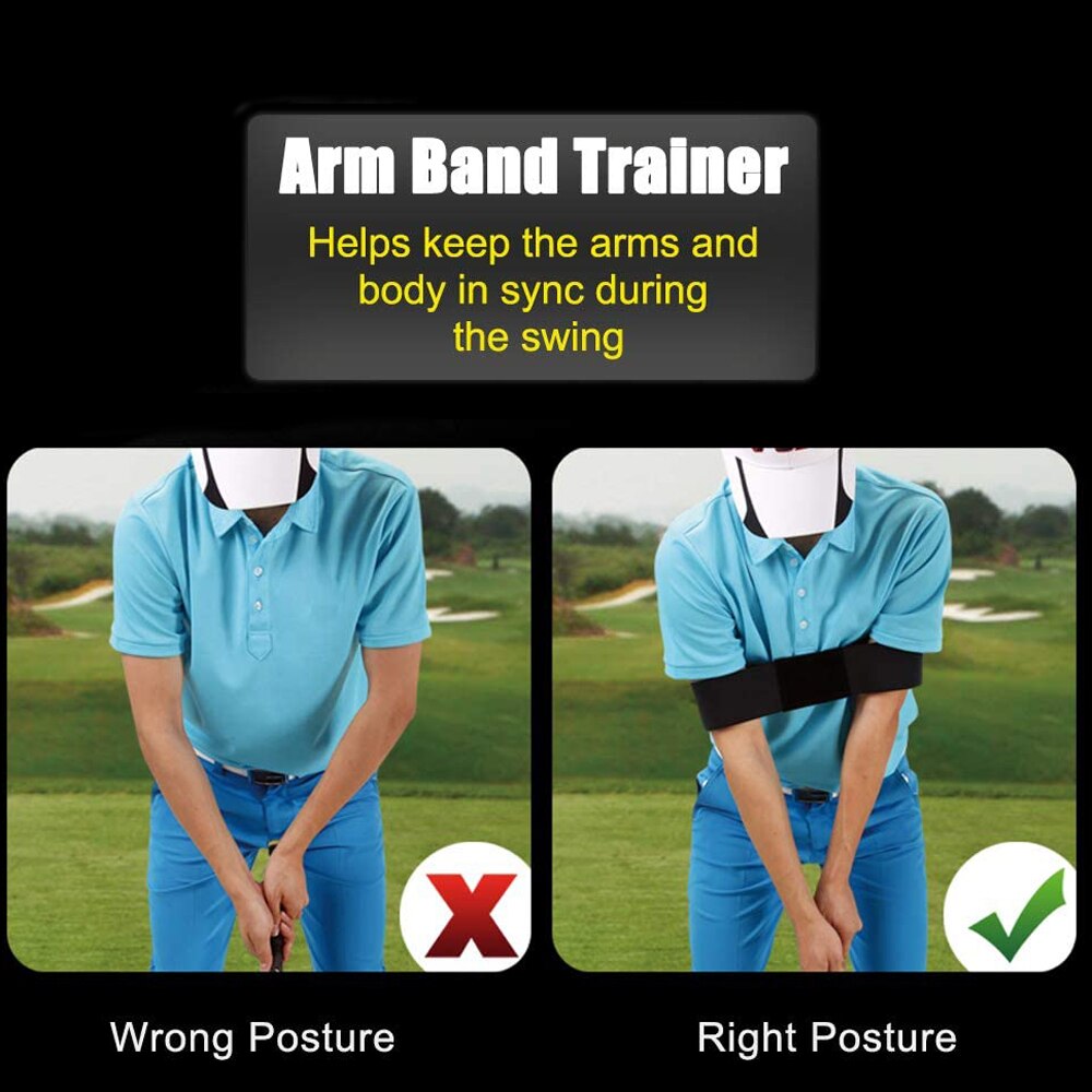5pcs/SET Golf Swing Training ,Elbow Correction,Aids Combo- Arm Band, Wrist Hinge Trainer, Wrist Brace Band, Leg Rod Corrector