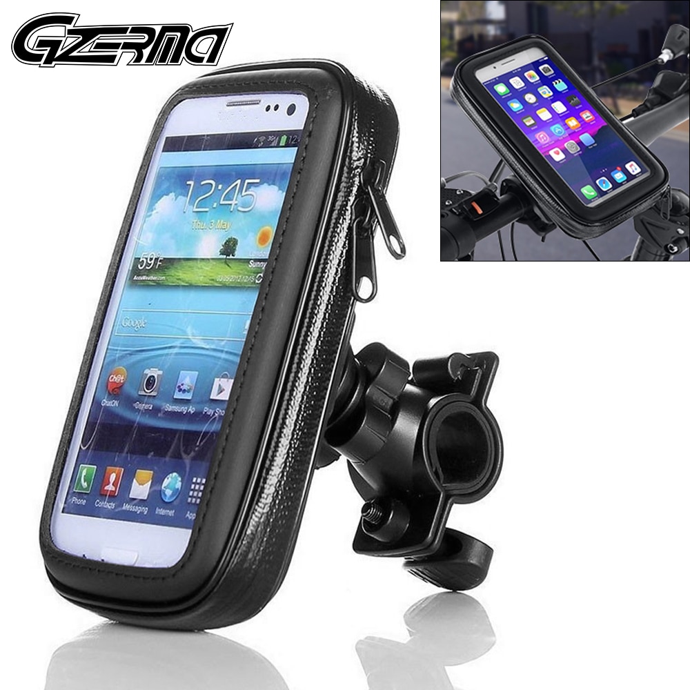 Outdoor Waterdicht Motorfiets Fiets Telefoon Houder Zakken Rits Pocket Bracket Handlebar Mount Houder Voor iPhone X 8 7 6 Plus GPS