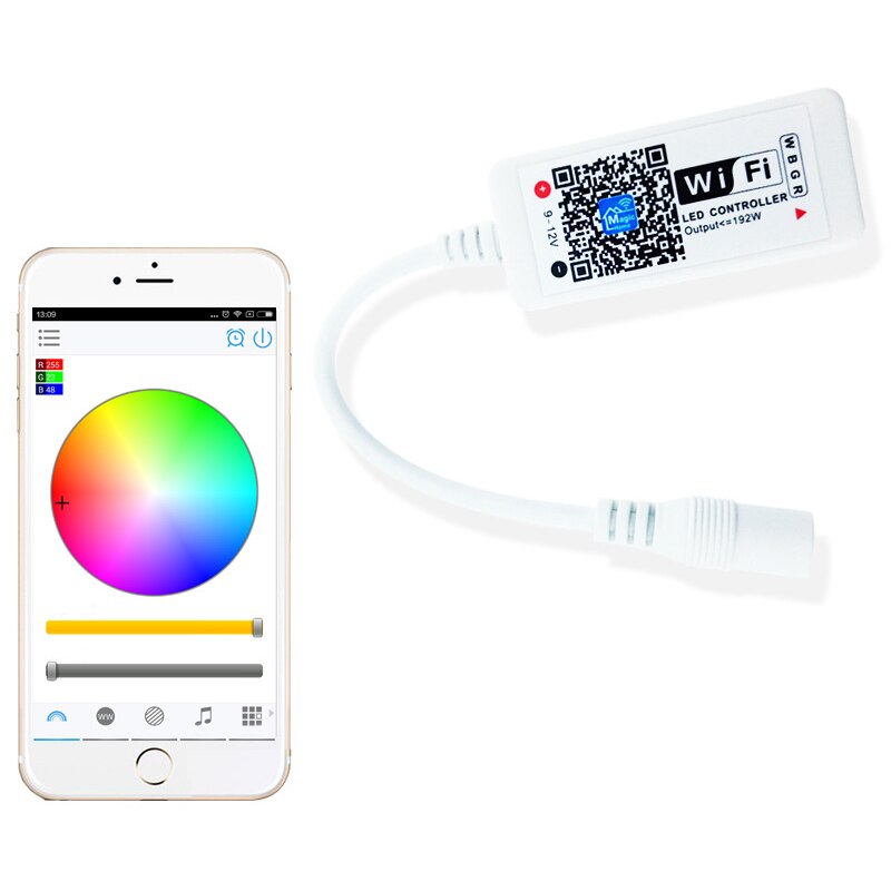 Mini WiFi Controller Magic Home WiFi RGBW LED Controller DC9-12V APP Control for RGB LED Strip