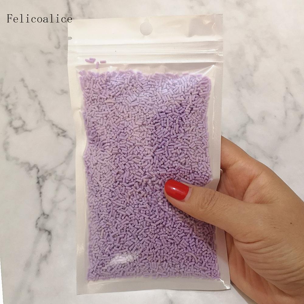 100 G/zak Licht Kleuren Slime Klei Nep Candy Sweets Suiker Strooi Decoratie Voor Nep Taart Dessert Voedsel Deeltjes Filler Speelgoed: 100g purple