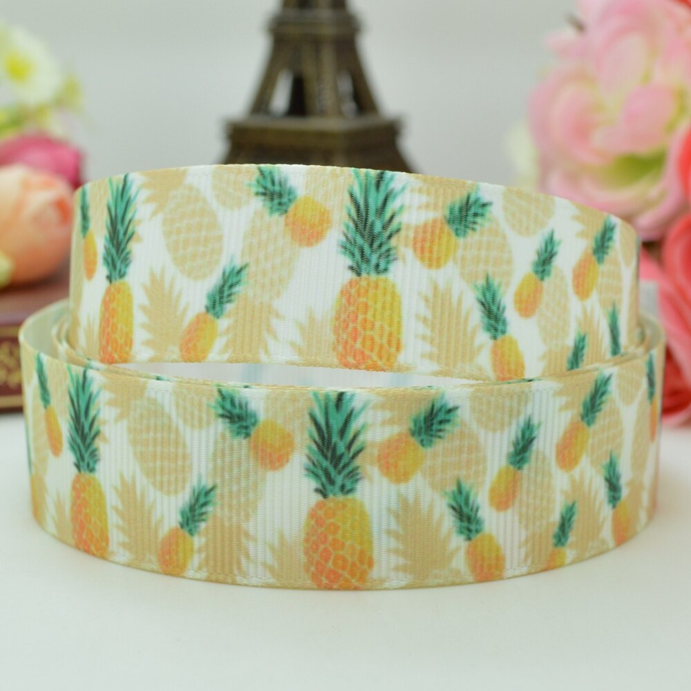 10 Yards 22Mm 7/8 "Fruit Avocado Lemon Gedrukt Grosgrain Lint Haar Boog Hoofddeksels Diy Haaraccessoires Retail