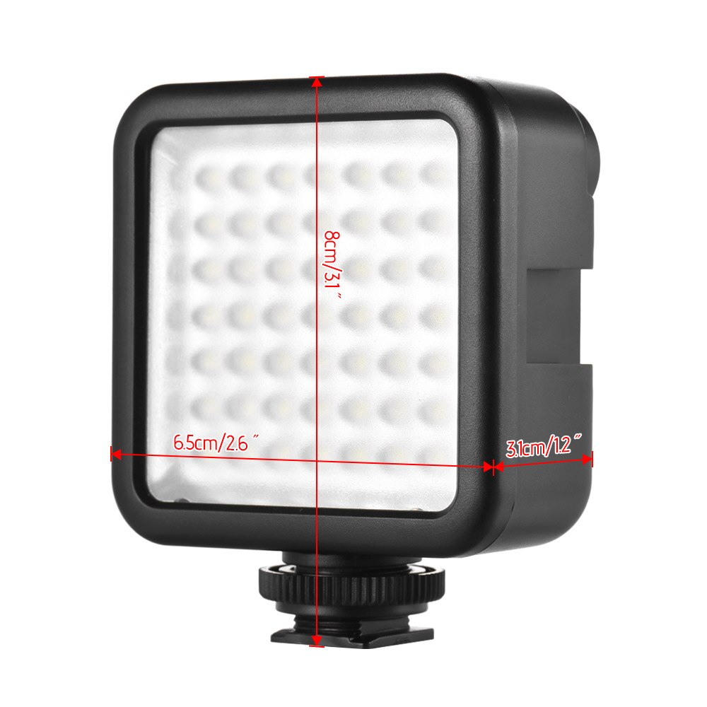 Andoer W49 Mini Interlock Camera LED Panel Light Camcorder Video Lighting With Shoe Mount Adapter for Canon Nikon Sony A7 DSLR