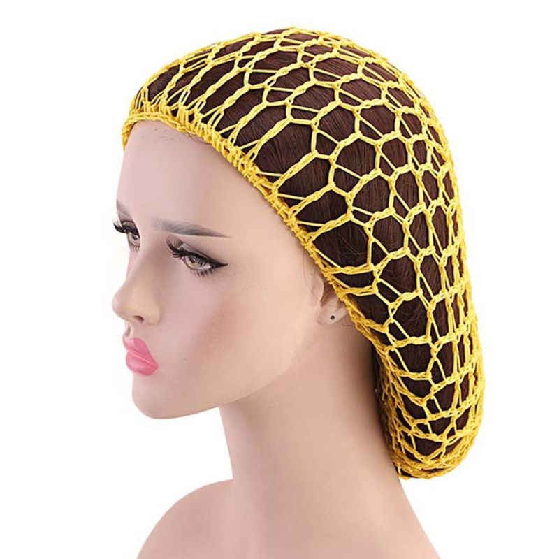 Kvinder håndlavet hæklet hår net snood mesh turban sovehue slouchy strik hue axyd: 12