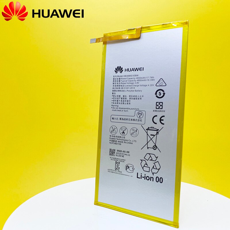 8 &quot;Huawei Mediapad T3 8.0 Batterie/KOB-L09/W09/9.6&quot; Mediapad T3 10.0 Batterie/AGS-W09/L09/L03/BZA-W00/L00 HB3080G1EBC HB3080G1EBW
