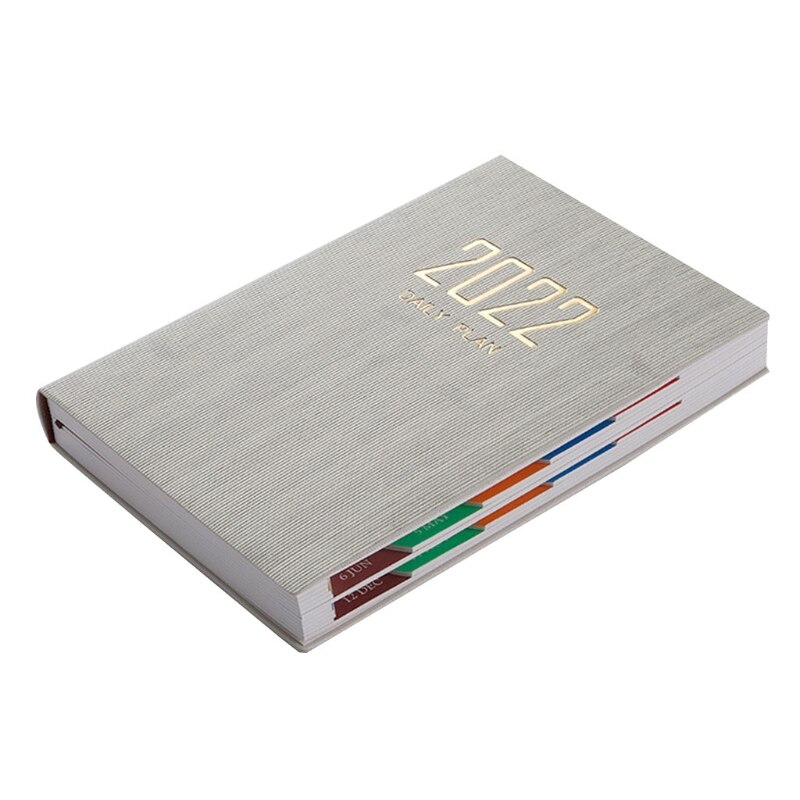 Planner Schedule Soft Faux Leather Cover Weekly Monthly Life Planner with Time Slots Appointment Book A5 Size 200 Sheets: off white