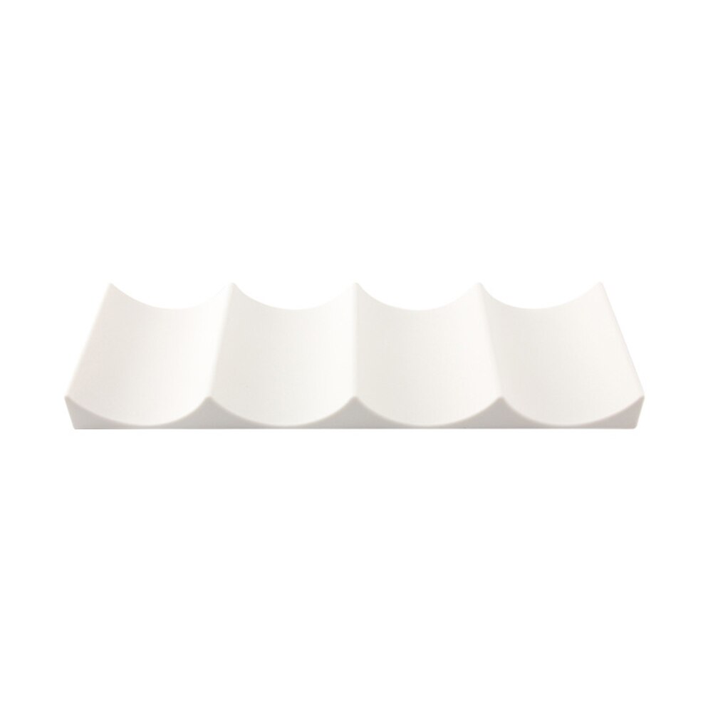 Modern Table Top Fridge Shelf Space Saving European Style Wine Rack Home Display Stand Jar Wave Shape Bottle Holder Countertops: Milky White