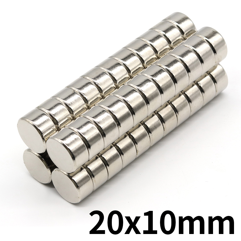 1/2/5/10/20/50Pcs 20x10mm Strong Round Magnets for Fridge, DIY Projects, Science & Office Use Refrigerator Magnet 20*10