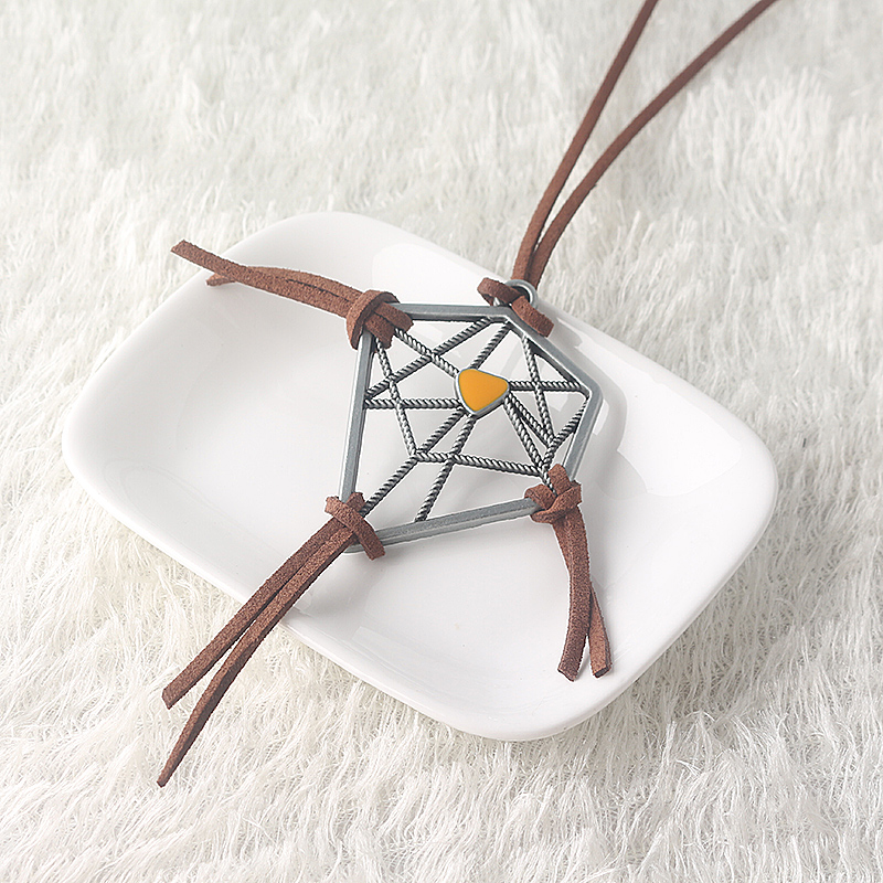 Game Death Stranding Dreamcatcher Necklace Sam's Dream Catcher Pendant Leather Chain Necklace For Women Men Amulet Jewelry