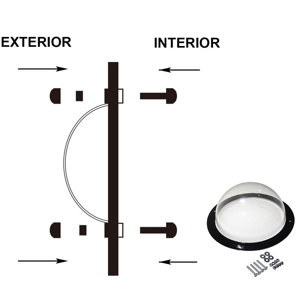 Dog Cat Fence Window For Pet Durable Acrylic Dog Dome For Backyard Fence Dog House Reduced Barking Necessary Hardware And Instr