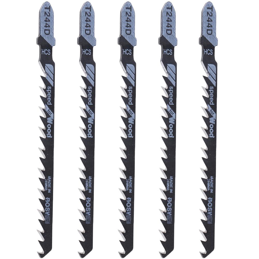 5 Pcs T244D Hcs T-Schacht Gebogen Decoupeerzaagbladen Snijgereedschap Voor Hout Snelle Snijden
