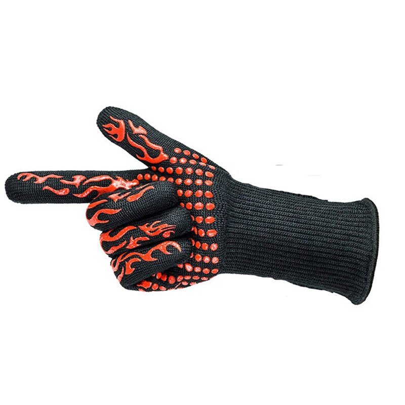 1 stück Wärme beständig handschuhe 500/800 grad Grill ofen hohe temperatur Nicht-Unterhose handschuhe isolierung Anti-verbrühungen Mikrowelle: F