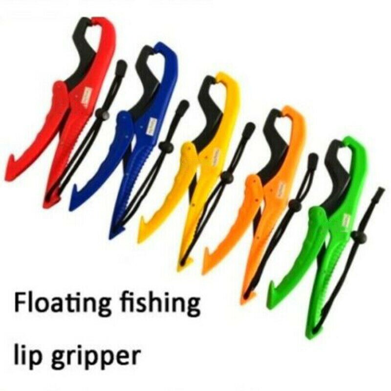 Atrapa peces, herramienta práctica de pesca, agarre de labio, soporte de pinza flotante, alicate de agarre, herramienta de pesca de plástico ABS