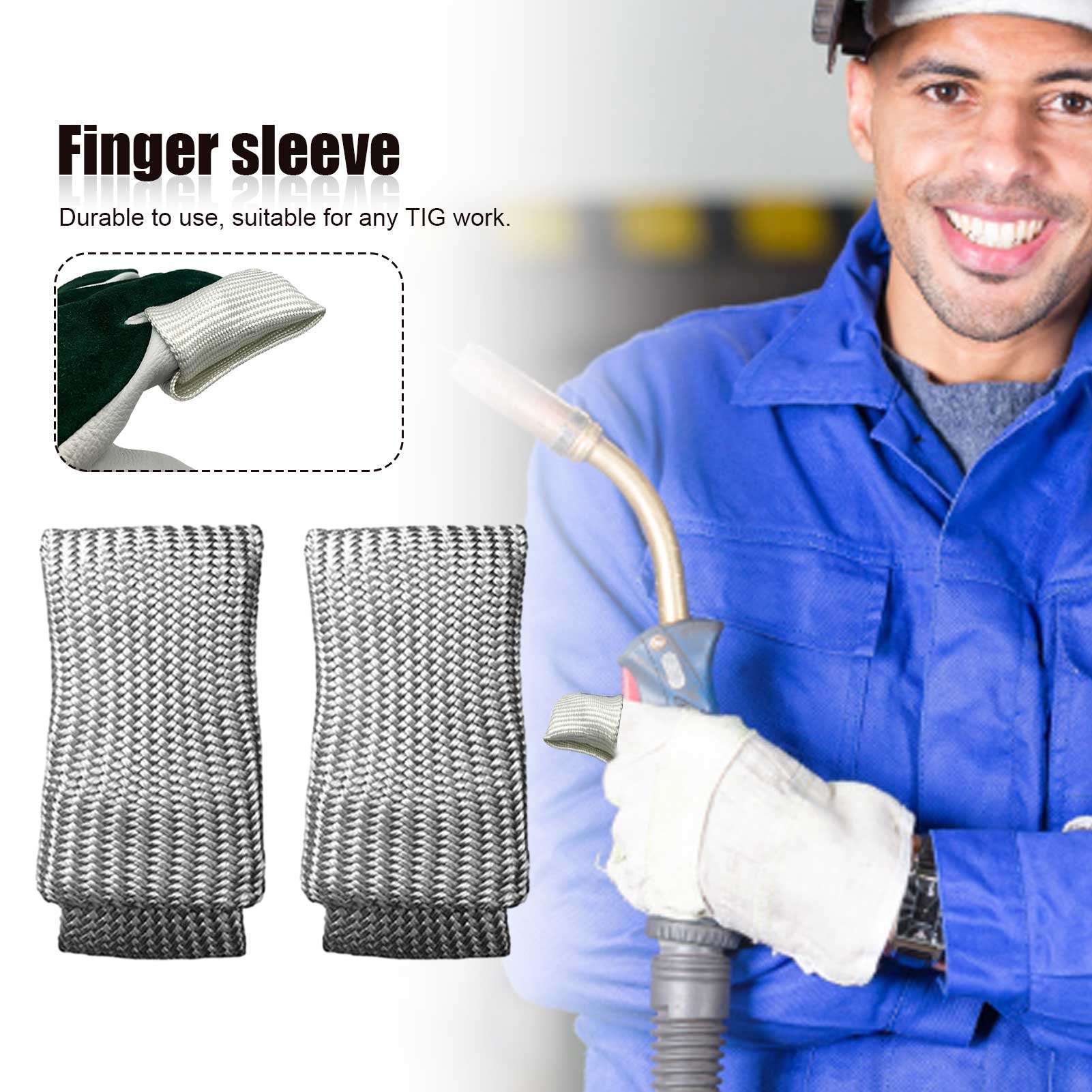 2Stck Schweißen Tipps Tricks Tig Finger Wärme Schild Installation Schneiden Argon Bogen Schweißen Fingerlinge Anti-verbrühungen Glas kinderbett