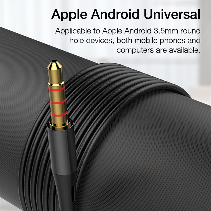 Eardeco oordopjes 3.5mm bedrade koptelefoons sport in-ear mobiele koptelefoon met microfoon bas oordopjes stereo headset voor xiaomi