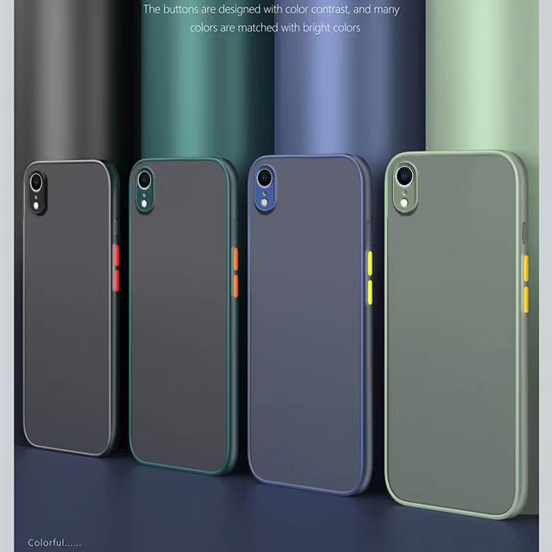 Custodia opaca antiurto per iphone xs max xr xs  x 6 6s 7 8 plus se se custodia rigida trasparente in silicone per pc