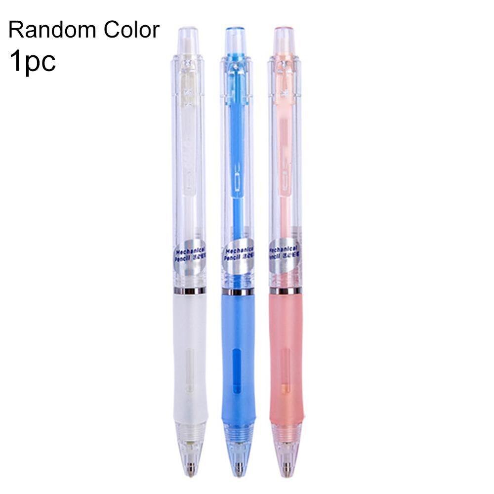 1PC Sweet Candy Color Plastic Mechanical Pencil Press with Office Automatic Writing For School Stationery Pen Eraser L5Z8: 0.5mm