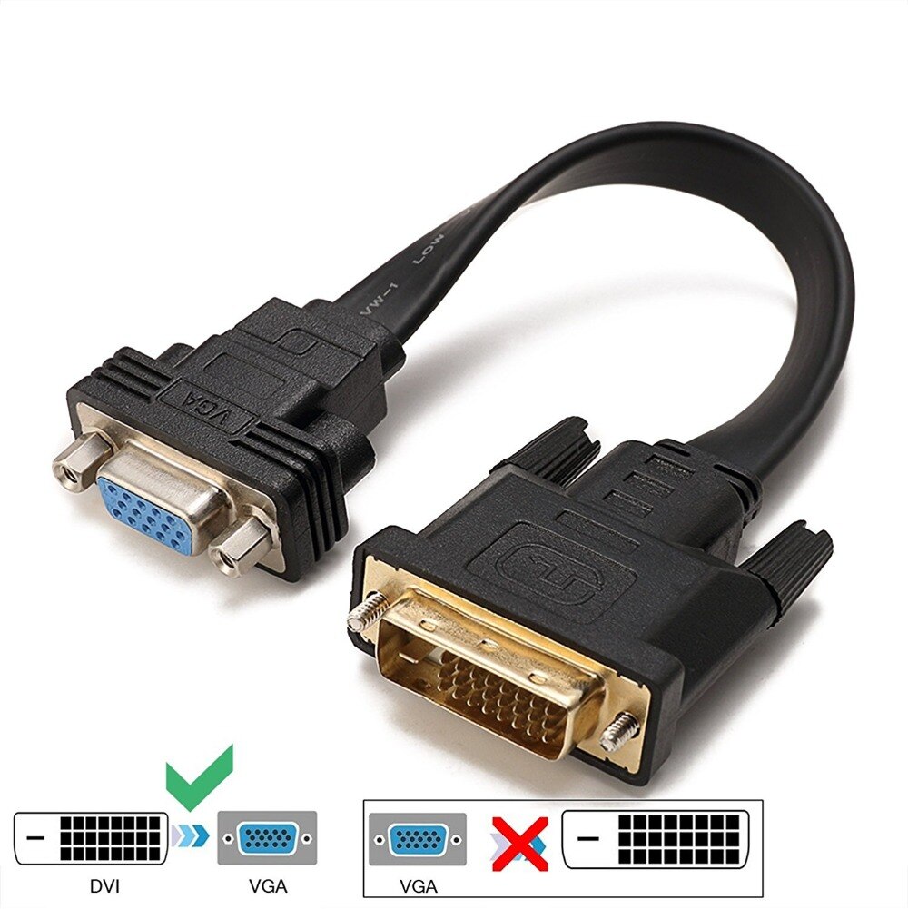 GREATLINK DVI D VGA kabel Actieve DVI-D Dual Link 24 + 1 male naar VGA Vrouwelijke Video met Platte Kabel adapter Converter