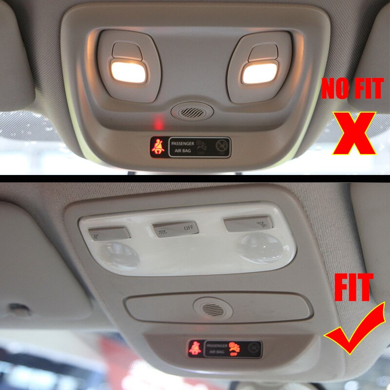 Til renault clio iv clio 4 abs kulfiber front læselampe lampeskærm panel cover trim bil styling tilbehør