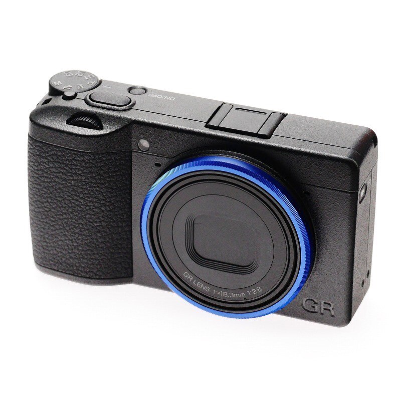 Bague d'objectif bleue d'origine uniquement pour Ricoh GR3/GRIII
