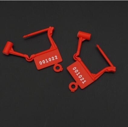 100Pcs Plastic Hangslot Seal Anti-Diefstal Beveiliging Seal Wegwerp Lock Voor Bagage Tas Airbags: red