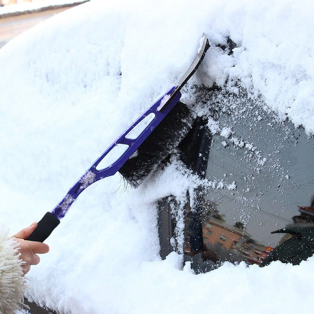2-In-1 Auto Voertuig Sneeuw Ijskrabber Met Borstel Voor Voorruit Sneeuw Verwijderen Vorst Bezem Cleaner glazenwassen Auto