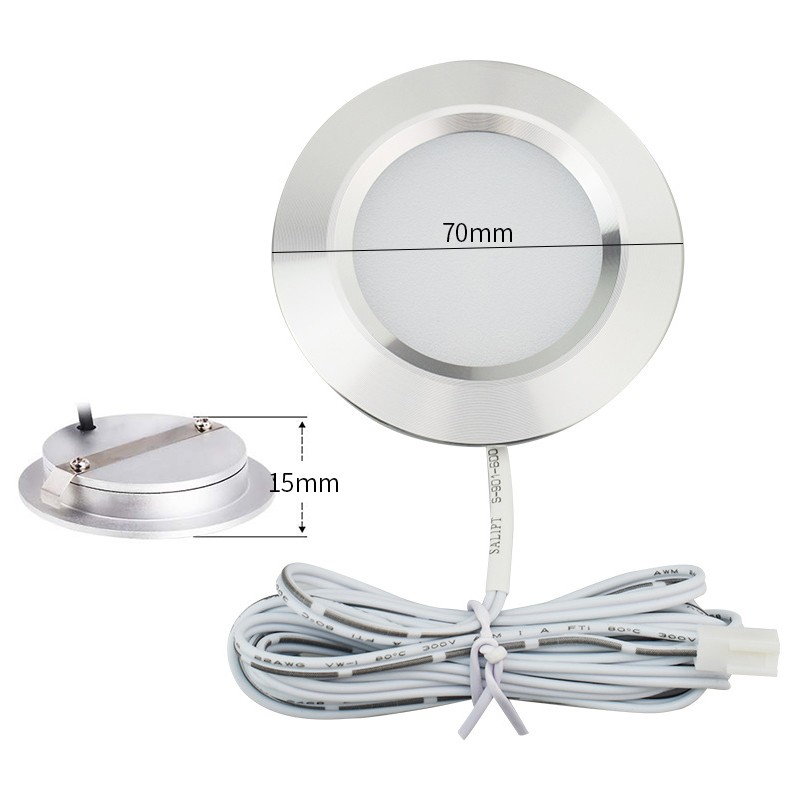 3W 12V Led Verzonken Neer Licht Auto Interieur Verlichting Interieur Dak Plafond Licht Kast Lamp Voor Camper Rv trailer Boot Van: Warm white 3000K