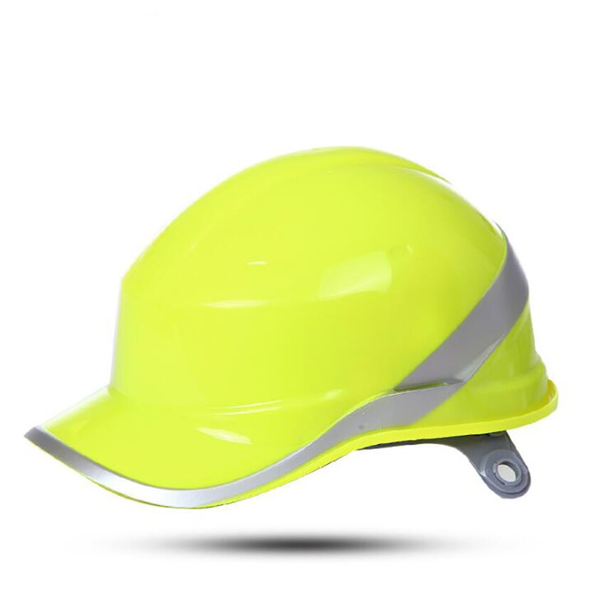 Sikkerhedshard hat abs hjelm justerbar knap med 6-- punktsophæng, reflekterende strimmel, sikkerhedshjelm til konstruktionsklatring: Gul