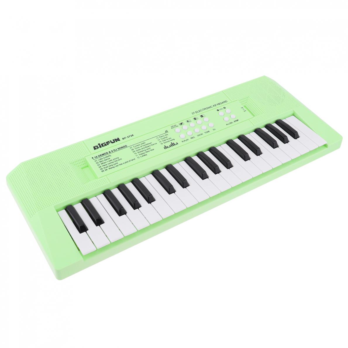 Electronic Organ 37 Keys Electronic Keyboard Piano Digital Music Key Board with Microphone Children Musical Enlightenment