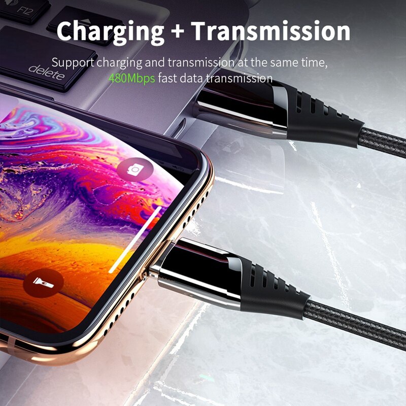 Essager magnetische kabel micro-usb kabel voor samsung oplader magneetkabel usb snellaadkabel -blauw