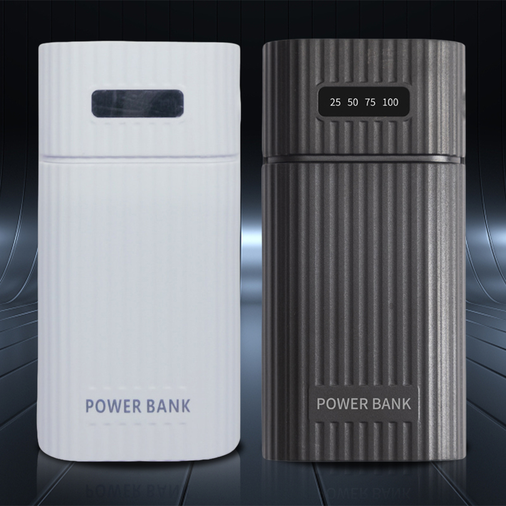 18650/18700/20700/21700 Battery Charger Adapter DIY Power Bank for iPhone PD Charging Power Bank Case Box with LED Flashlight