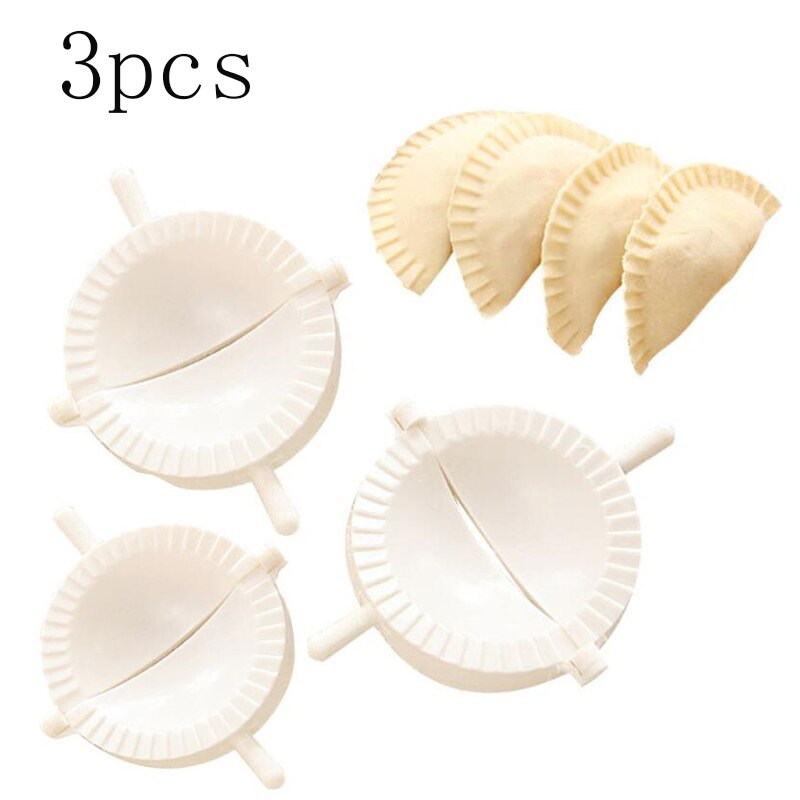 3PCS/SET Kitchen Dumpling Molds plastic Dough Press Dumpling Pie Ravioli Mould Cooking Pastry Chinese Food Jiaozi Maker