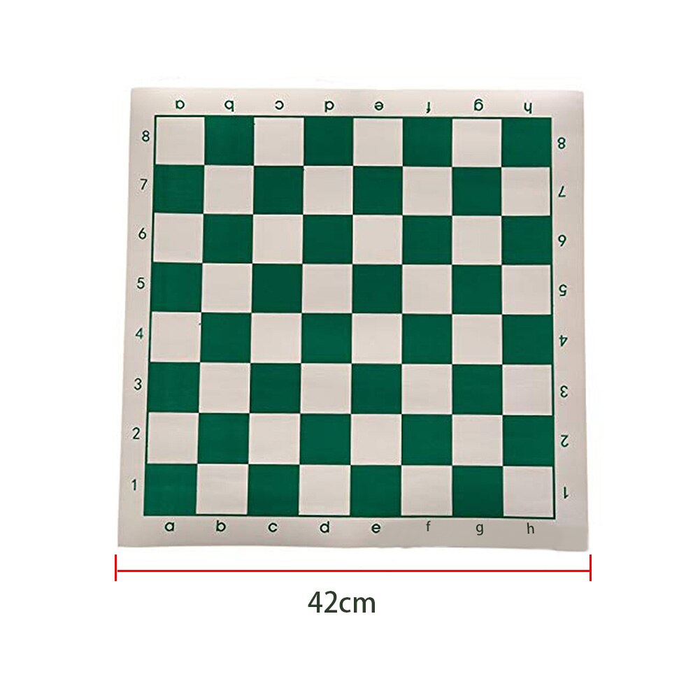Tablero de ajedrez educativo de para torneo de cuero de PVC de 34,5x34, 5cm/42x42cm, para juegos educativos para niños: 42cm