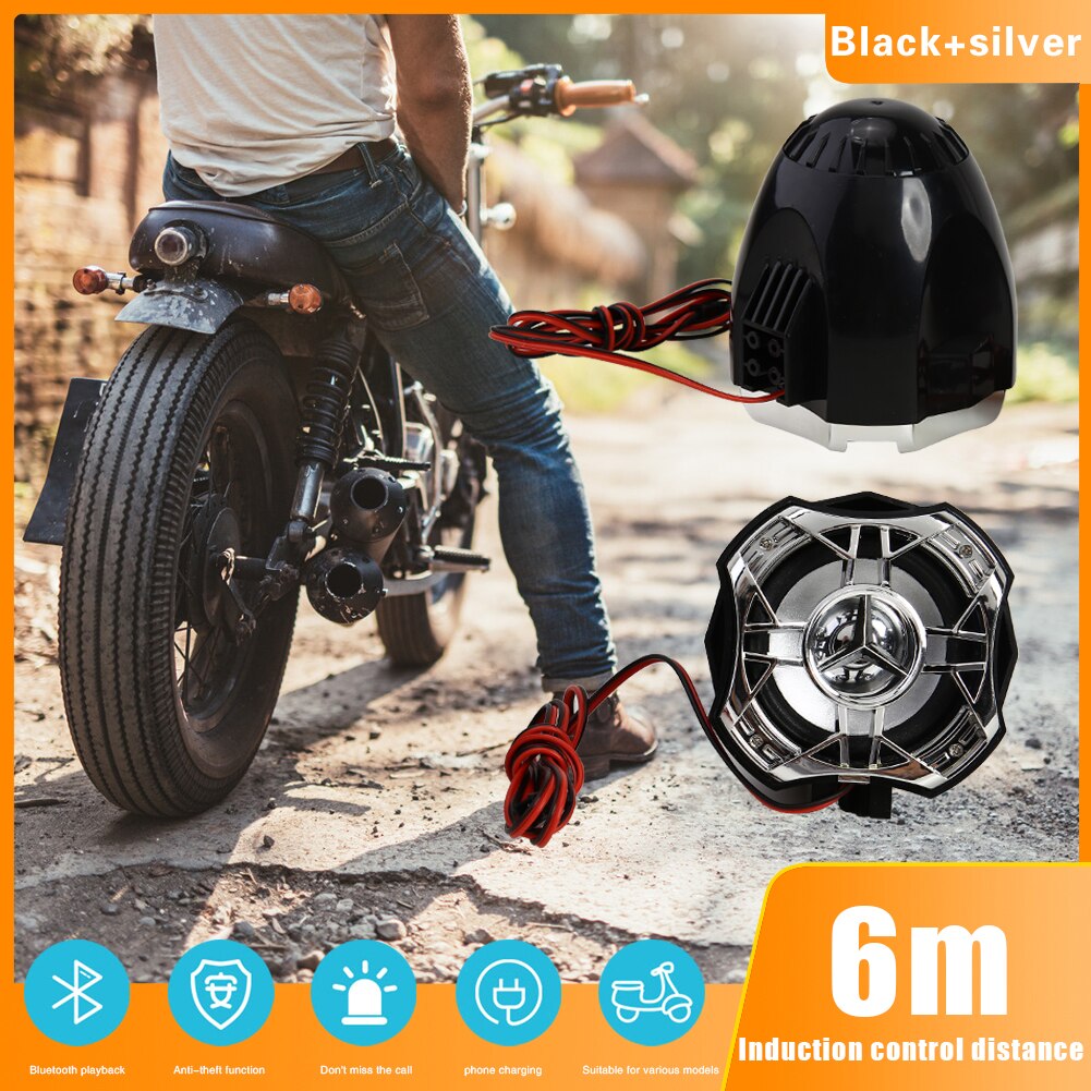 Sound System MP3 Player Radio TF USB Bluetooth Waterproof Motorcycle w/ Speakers for Unique Parts Portable Car Ornaments