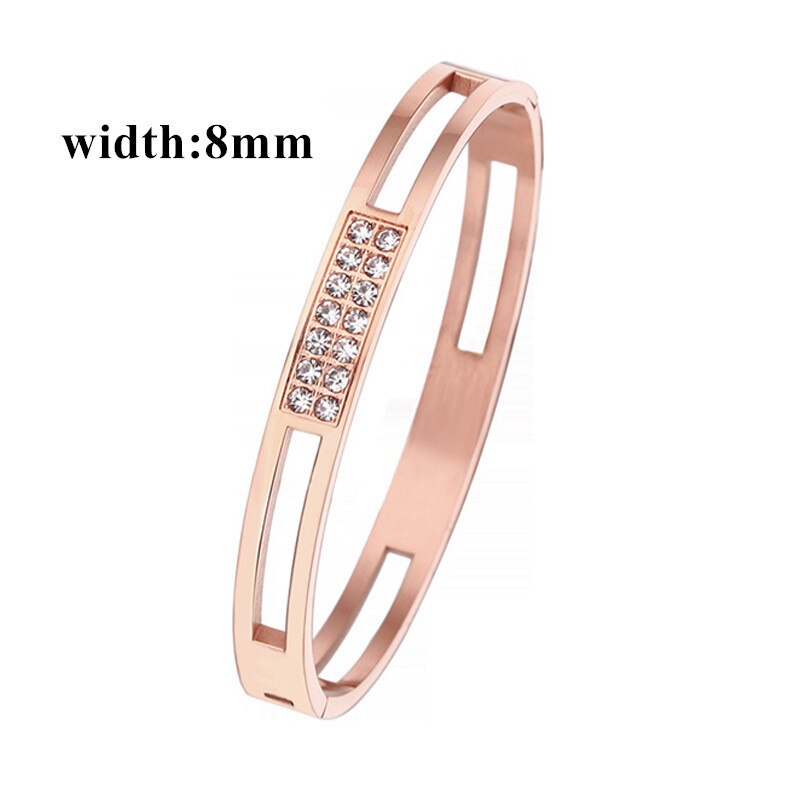 Charm Bracelet - Stainless Steel - 4/6/8mm Width - Hollow Round Design - Adjustable Hook Clasp: 9