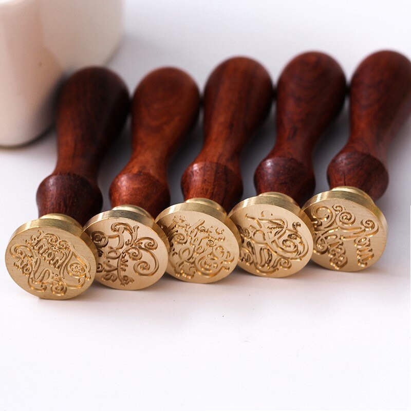1Pc Retro Houten Stempel Klassieke Waxseal Stempel Oude Seal Post Decoratieve Antieke Stempel