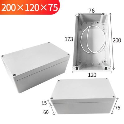 Waterproof Plastic Enclosure Box Electronic Project Instrument Case Electrical Project Box Outdoor Junction Box Housing: 200x120x75