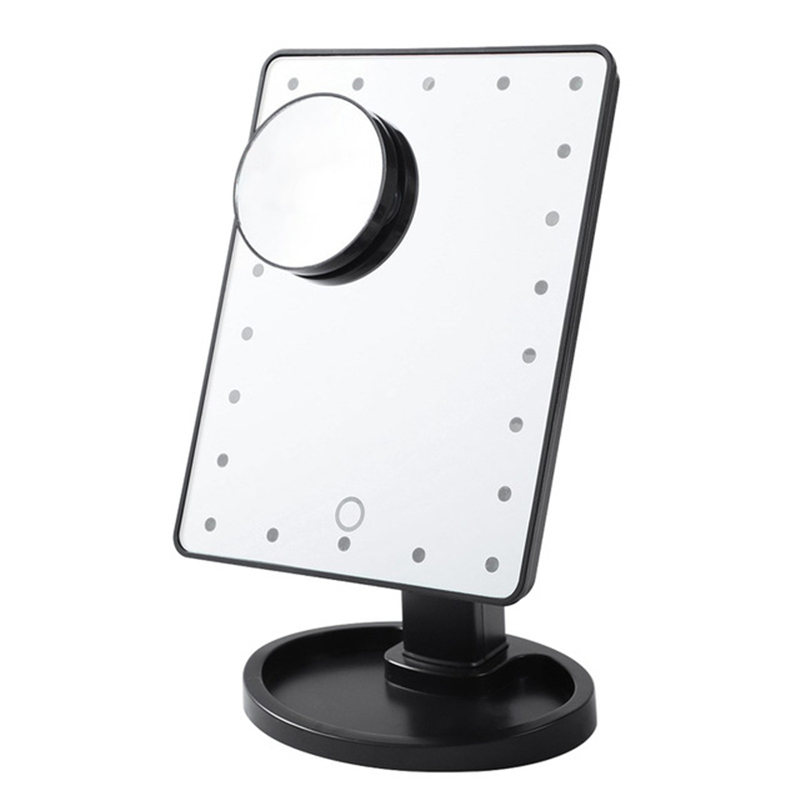 LED Touchscreen 22 Licht machen-hoch Spiegel Schreibtisch Machen hoch 10X Vergrößerungs schönheit Eitelkeit Spiegel beleuchtung Abnehmbare/Lagerung Basis