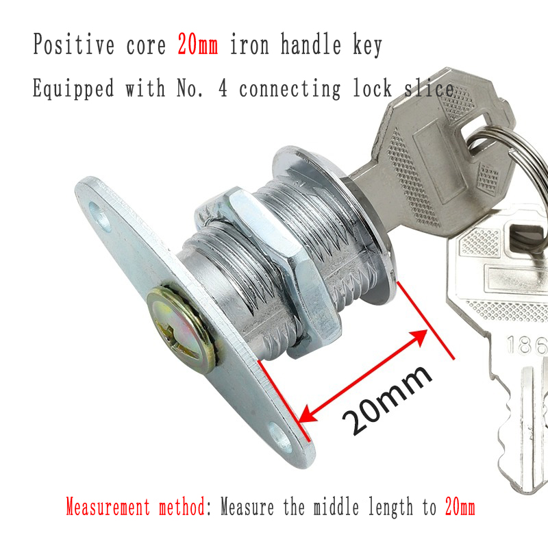 Archiefkast Slot Metalen Kastdeur Kantoorkast Locker Brievenbus Kastslot Aluminium Slot Kern Drijfstangslot: HEUBLAUW