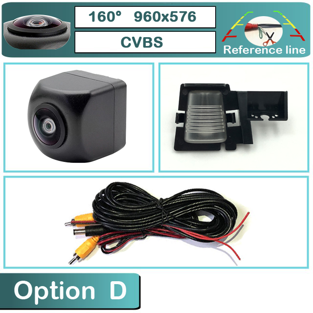 BOQUE 170 Degree 1280x720P HD AHD Car Vehicle Rear View Reverse Camera for Jeep Wrangler JK Model Only 2007: D-Fisheye-160deg