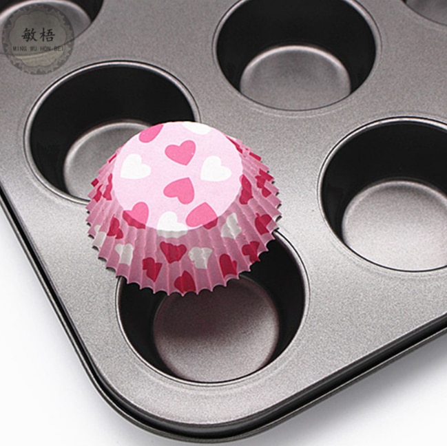 6/12 Cups Square Cupcake Pan Muffin Tray Cupcake Mold Muffin Pan Carbon Steel Baking Pan Non Stick Bakeware Biscuit Pan ZXH