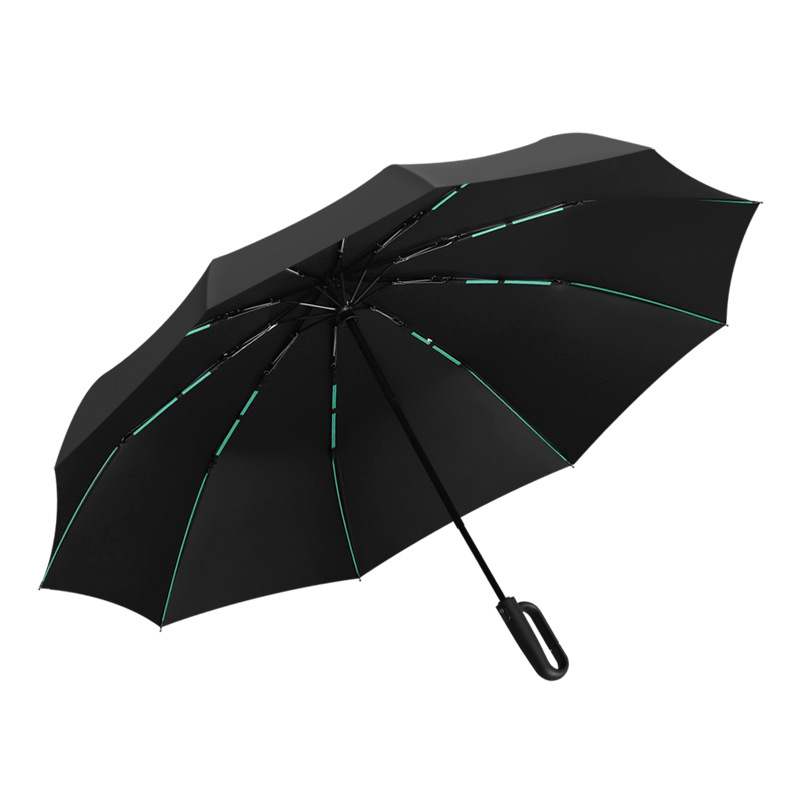 Extra Large Reinforced Wind-resistant Rain-resistant Dual-purpose UV-resistant Fully Automatic Ring-buckle Umbrella