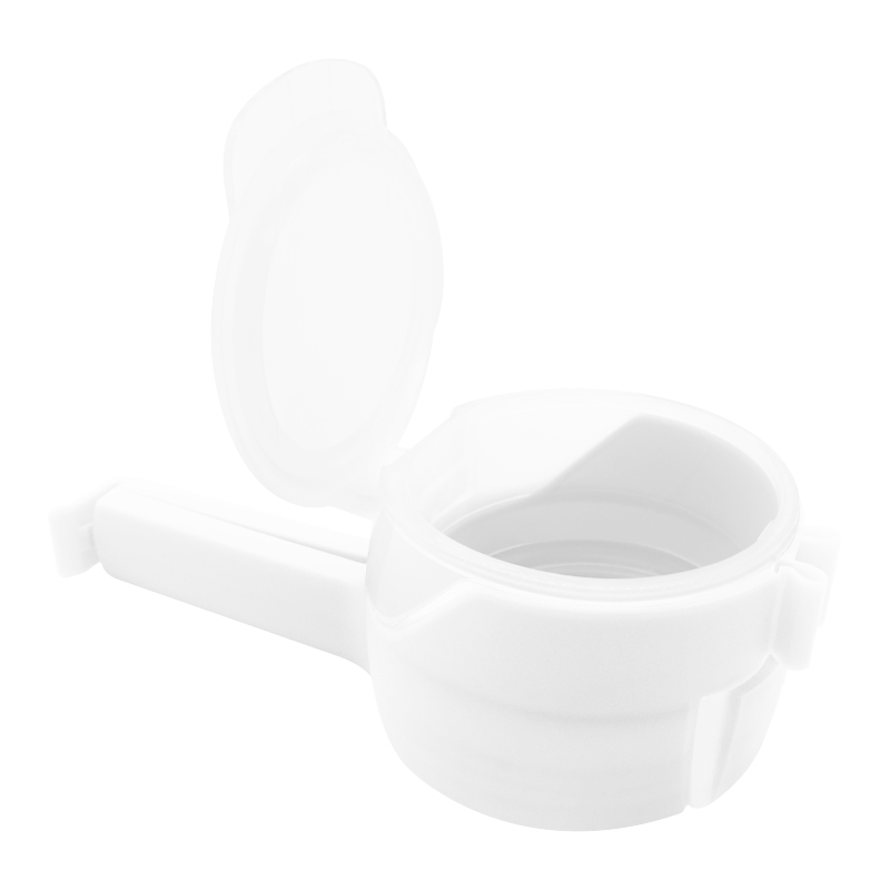 4 stuks zakklemmen voor het bewaren van voedsel, afsluitklemmen met schenktuit, keukenklem voor het afsluiten van plastic doppen, opberg- en organisatiegereedschap: Wit