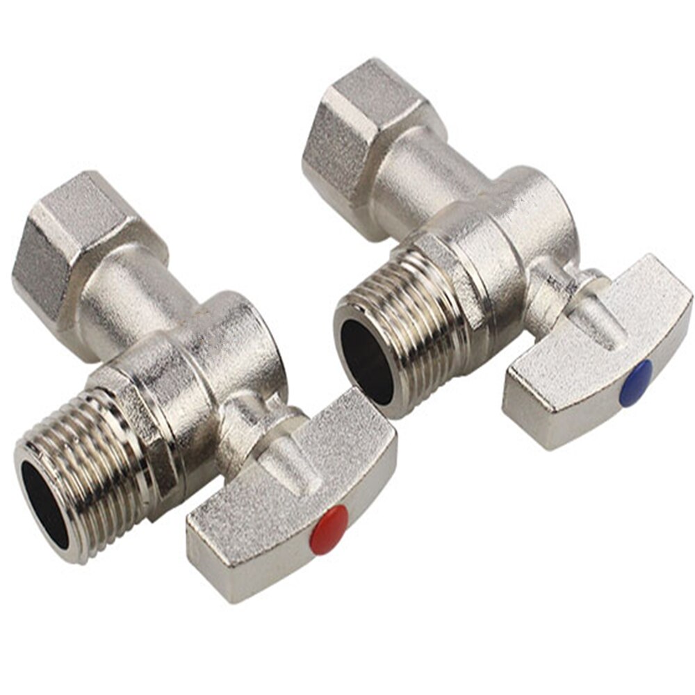 Full Copper Thickening 4 Points Female Thread Angle Valve Large Flow Rate 1/2 Thread Triangle Valve Right Angle Ball Valve